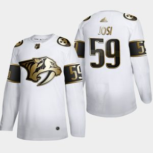 Herren Nashville Predators Eishockey Trikot Roman Josi #59 Golden Edition Weiß Authentic